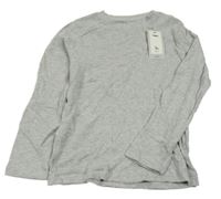 Nové - sivé rebrované tričko Tu
