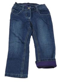 Tmavomodré zateplené skinny rifle Lupilu