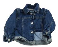 Tmavomodrá podšitá riflová bunda 