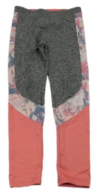 Šedo-oranžové sportovní legíny George