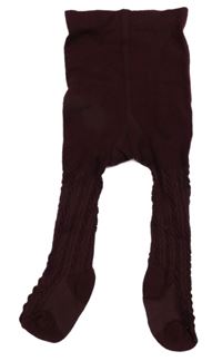 Vínové vzorované pančuchy H&M