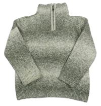 Khaki melírovaný svetr M&S