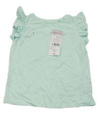 Nové - mintové tričko s volánky F&F