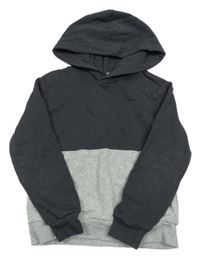 Tmavošedo-sivá mikina s kapucňou H&M
