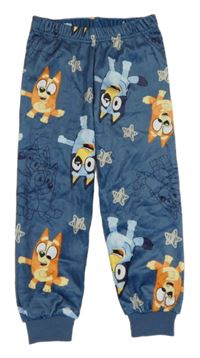 Tmavomodré plyšové pyžamové kalhoty s Bluey Matalan