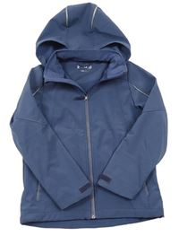 Modrošedá softshellová bunda s kapucňou TCM