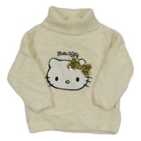 Smetanový chlupatý svetrový rolák s Hello Kitty C&A