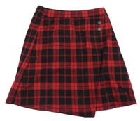 Červeno-černá kostkovaná sukně F&F