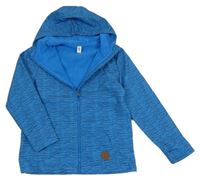 Modro-černá melírovaná softshellová bunda s kapucí Yigga