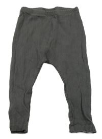 Antracitové rebrované legíny George