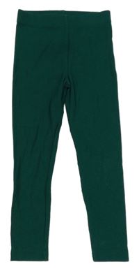 Tmavozelené rebrované legíny George