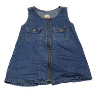 Tmavomodré ľahké rifľové šaty