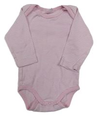 Ružovo-biele pruhované body