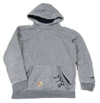 Sivá mikina so zvieratkami a kapucňou