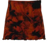 Dámska červeno-čierna vzorovaná tylová sukňa NastyGAL