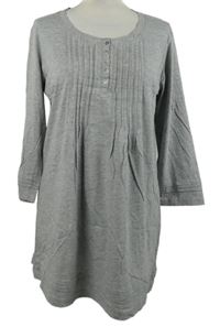 Dámská šedá tunika s knoflíčky Cotton 