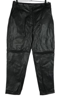 Dámske čierne koženkové nohavice MissGuided