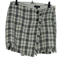 Dámska bielo-čierna kockovaná pletená sukňa Rachel Zoe