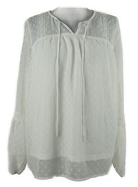 Dámská bílá puntíkovaná šifonová halenka Vila 