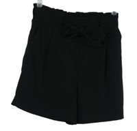 Dámské černé sukňové kraťasy s mašlí New Look 