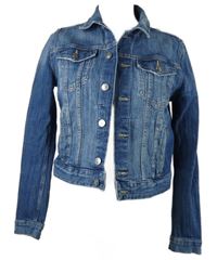 Dámská modrá riflová crop bunda H&M