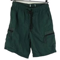 Pánske khaki šušťákové plážové kraťasy s vreckami Primark