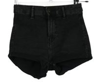 Dámské černé elastické riflové kraťasy Bershka vel. 32