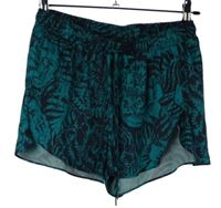 Dámské tmavozeleno-tmavomodré vzorované plážové kraťasy H&M