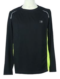 Pánske čierno-neónově zelené športové tričko Karrimor