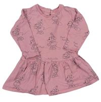 Svetloružové bavlnené šaty s Minnie Disney