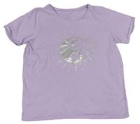 Svetlofialové tričko s potlačou Primark
