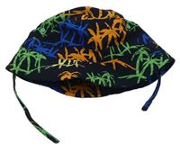 Čierny klobúk s palmami