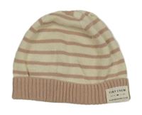 Smetanovo-ružová pruhovaná čapica H&M