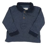 Modré vzorované polo tričko Primark