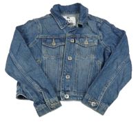 Modrá rifľová crop bunda F&F