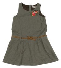 Hnedo-čierne vzorované šaty s vtáčikom H&M
