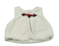 Biela chlpatá podšitá vesta Stummer