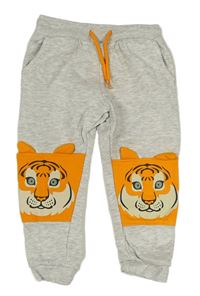 Šedé tepláky s tygry Kiki&Koko