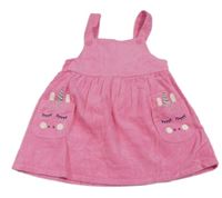 Růžové manšestrové laclové šaty s jednorožci Primark