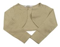 Béžové třpytivé pletené propínací bolérko H&M