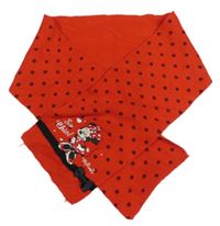 Červená bodkovaná á šál s Minnie Disney
