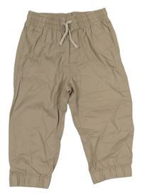 Světlehnědé plátěné cuff kalhoty H&M