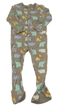 Hnědý overal se zvířaty M&S