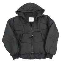 Černá šusťáková zimní bunda s kapucí George