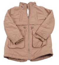 Růžová šusťáková zimní parka H&M