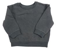 Tmavosivá rebrovaná oversize mikina PRIMARK