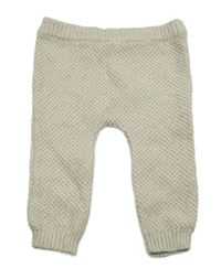 Béžové pletené tepláky s medvěďom F&F