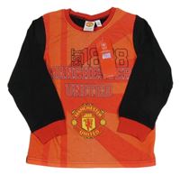 Nové - Červeno-černé pyžamové triko - Manchester united