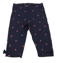 Tmavomodré capri s beruškami C&A