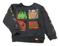 Tmavosivá mikina so superhrdinami  M&S